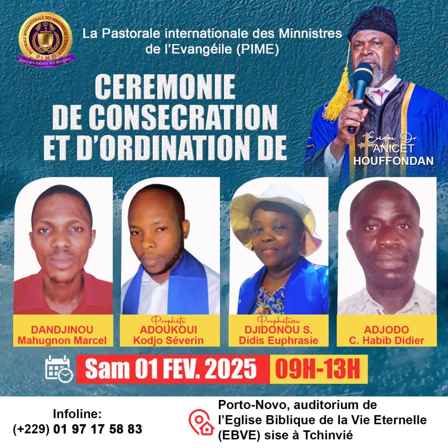Cérémonie de Consécration et d’Ordination de la PIME : Un Événement Spirituel Majeur à Porto-Novo